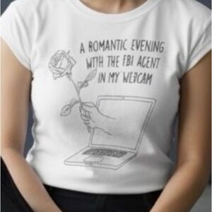 Hot Topic White Graphic Tee